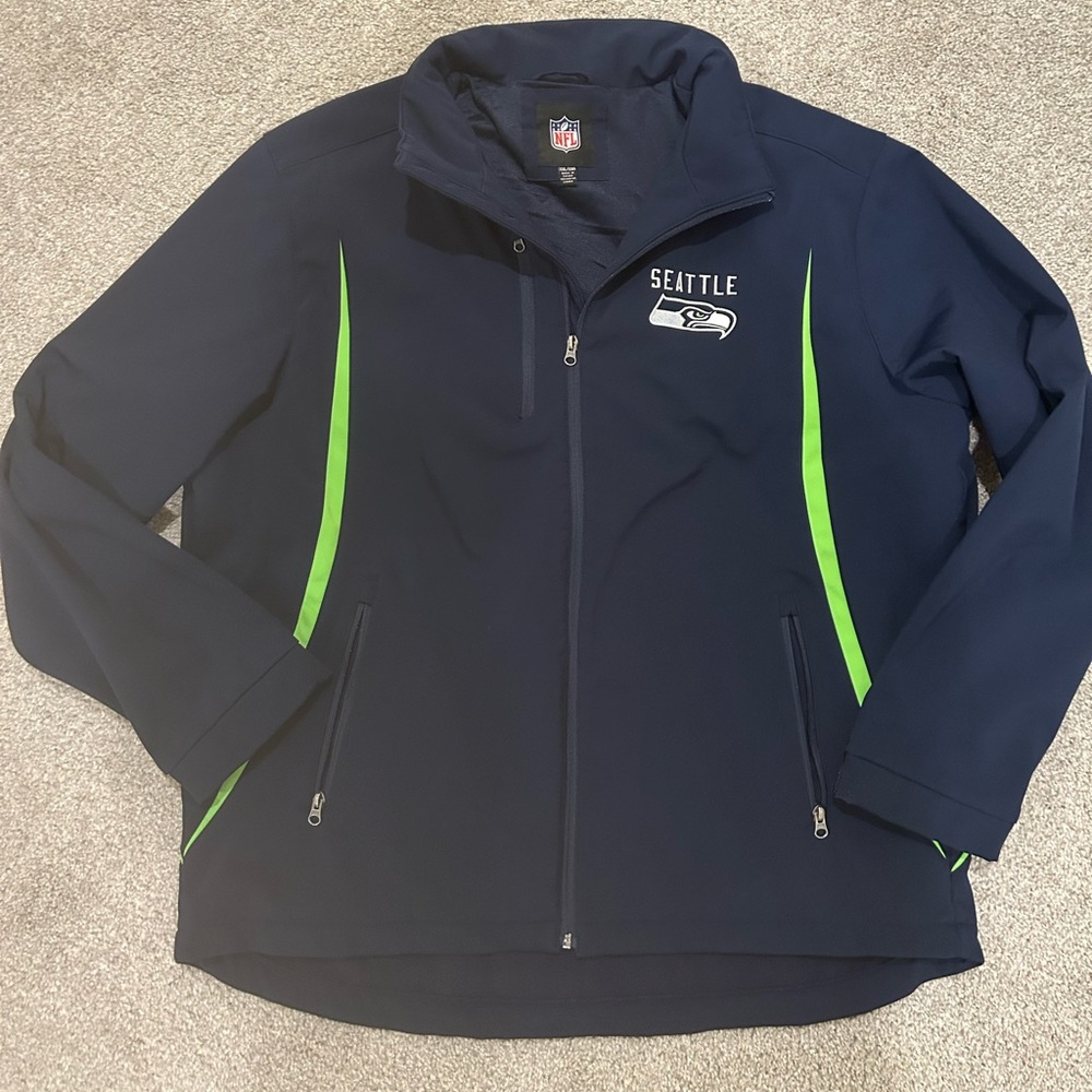 Seattle Seahawks NFL Navy Jacket with Logo